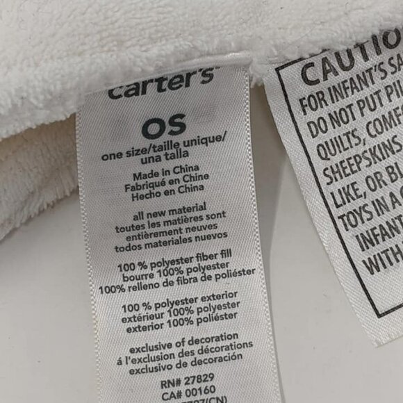 CARTER'S Reindeer Baby Lovey Security Blanket Winter Rattle Toy Plush - Picture 3 of 4